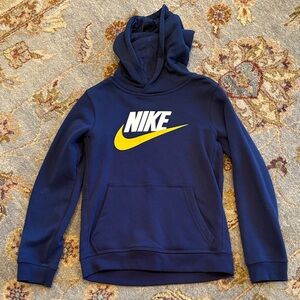 ✨ LIKE NEW ✨ Youth Large Navy Nike Hoodie with Yellow Logo